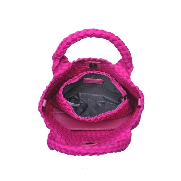 #478 SALE 🛑78 FINAL PRICE! FABULOUS BOHO TRENDY Small Woven Neoprene Crossbody - Picture 3 of 7